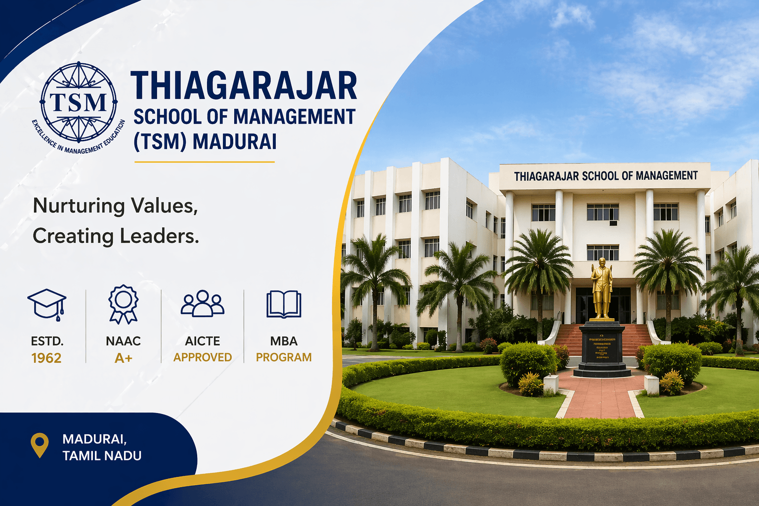 Thiagarajar School of Management (TSM) Madurai – Courses, Fees, Placements & Admission Guide